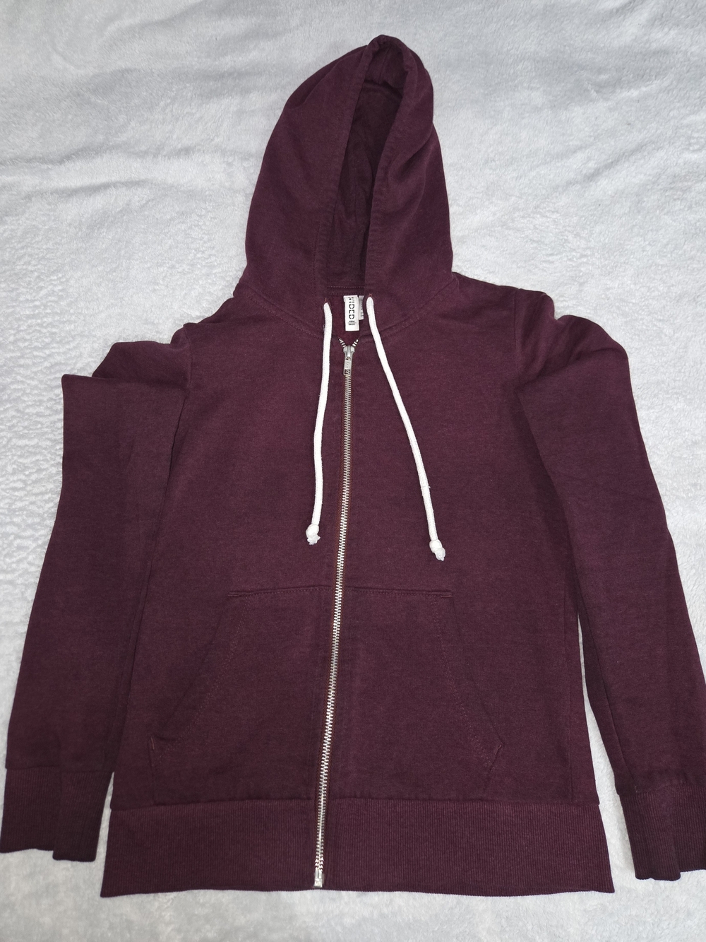 Women's H&M Zip-Up Hoodie Sweater - Burgundy